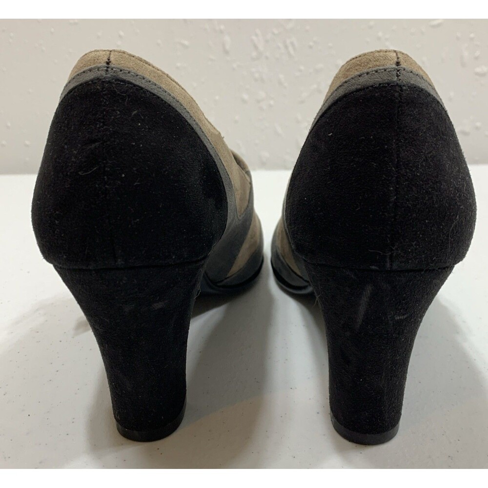 Aerosoles Mary Jane Pumps 10 Tan Gray Black Tri Tone - Picture 2 of 11